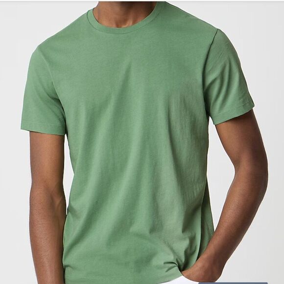 J. Crew L0029 Green crewneck cotton tee size M NWT - Picture 1 of 6